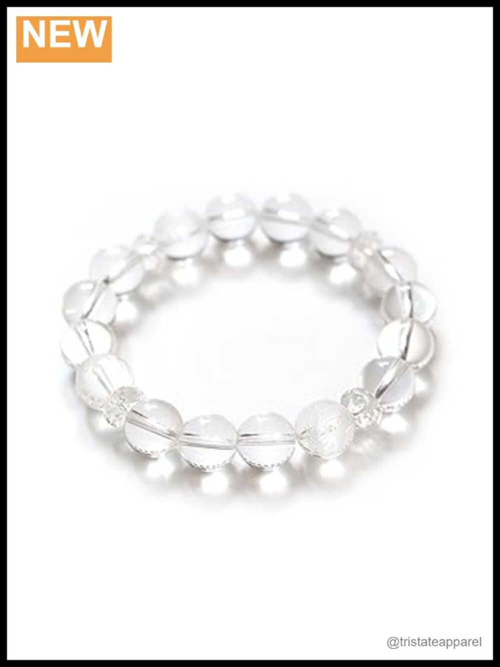 Quartz Crystal Stretch Bracelet Four Guardian Gods Engraved Protection